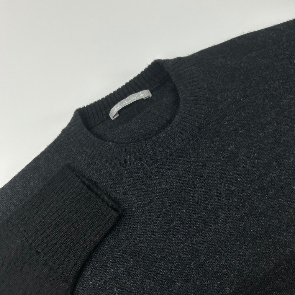 Smartwool Mens XL Merino Wool Blend Crew Neck Sweater Charcoal Black Colorblock
